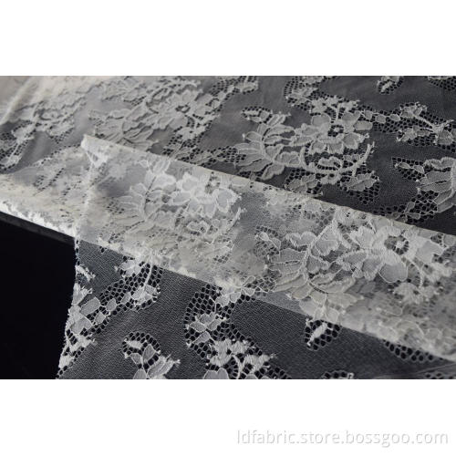 Nylon Polyester Blumenmuster Spitzenstoff